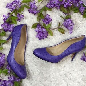 Artigiano purple leather heels